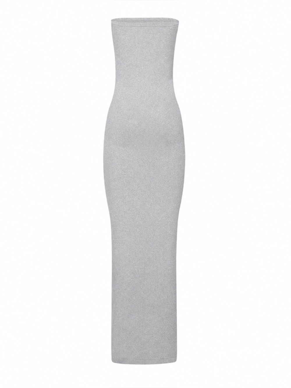 Wolford Silver Fading Shine Strapless Bodycon Maxi Dress Metallic Glam Gown - Picture 4 of 15